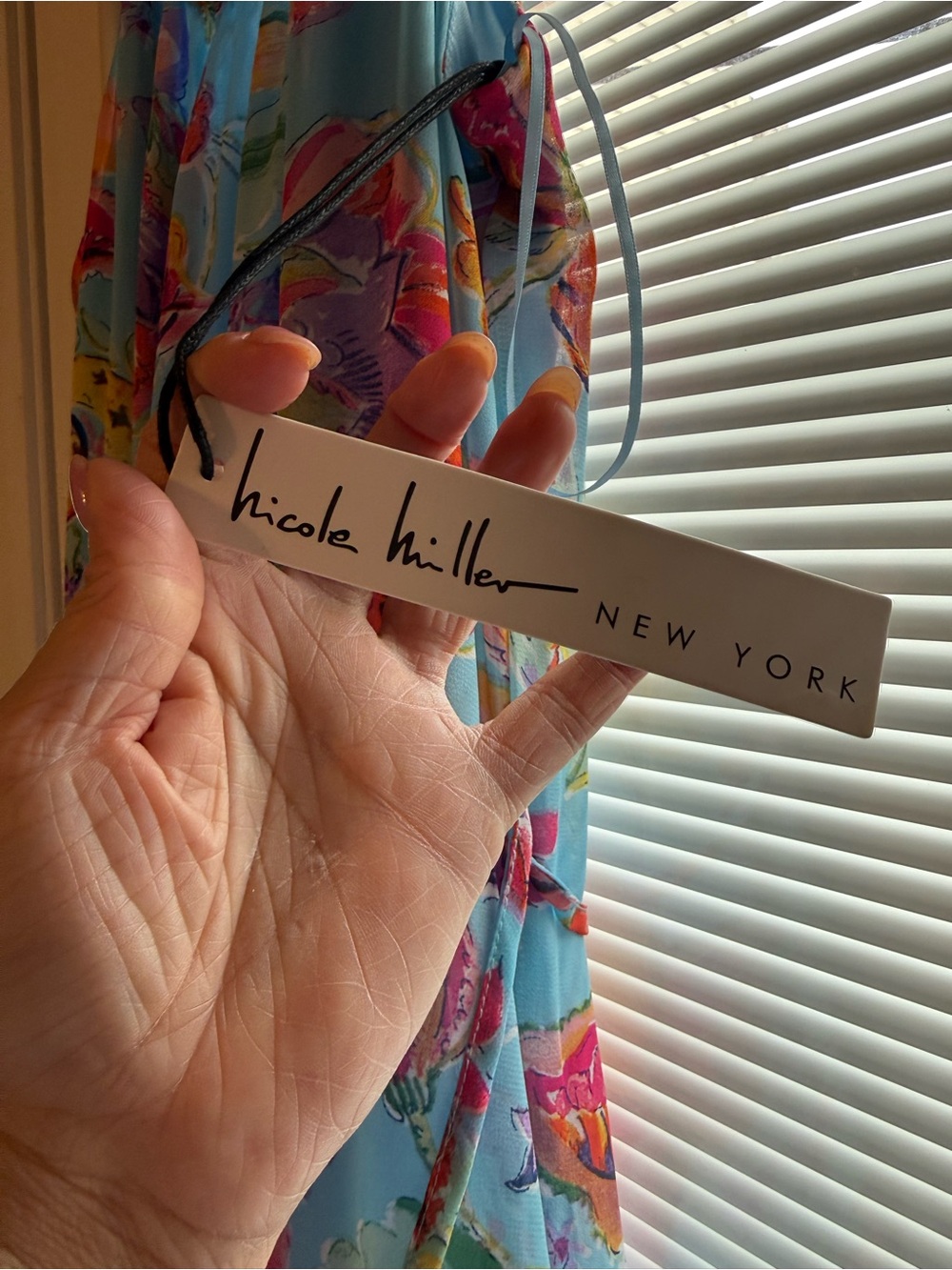 Nicole Miller Watercolor Floral Maxi Dress - Picture 4 of 7